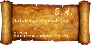 Balatonyi Azucséna névjegykártya